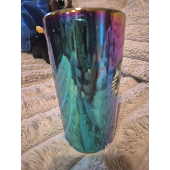 Starbucks - 2022 Iridescent Rainbow / Oil Slick 16oz Tall Ceramic Coffee Mug - Picture 4 of 5